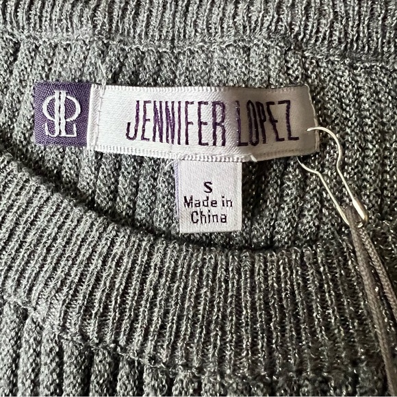 NWT! JENNIFER LOPEZ City Enchantment Gray Sparkle Dolman Sleeve Sweater Sz S - Picture 4 of 7